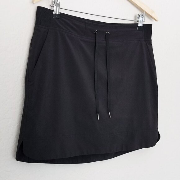 Athleta Midtown Skort Black Size 10 Inner Shorts A Line Athleisure Sporty Active - Picture 13 of 15